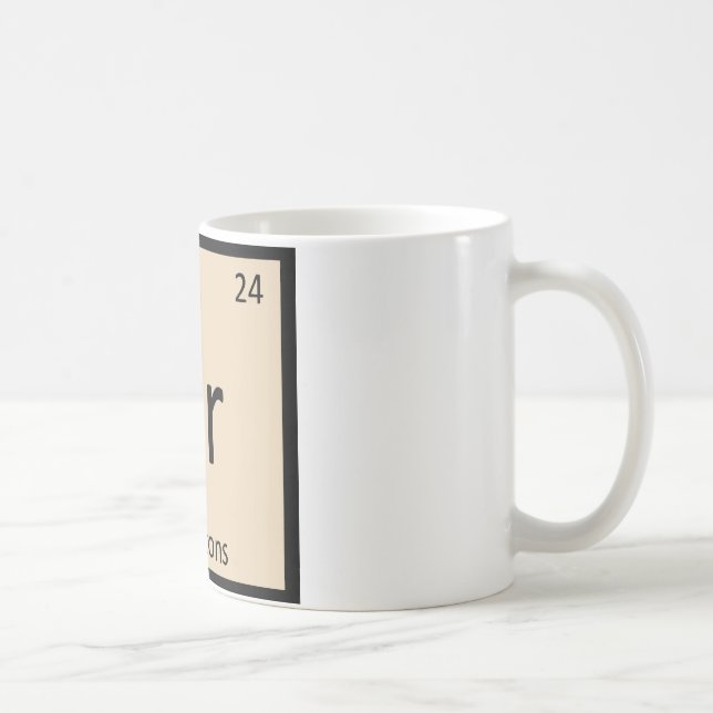 Mug Cr - Croutons Chimie Symbole de table périodique (Droite)