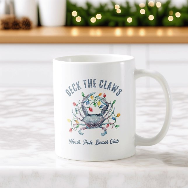 Mug Crabe de Noël côtier Deck the Claws (Créateur téléchargé)