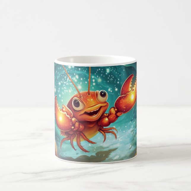 Mug crabe de rivière de dessin animé. (Centre)