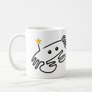 Mug Crabe mignon en dessin à une ligne avec cœur rouge