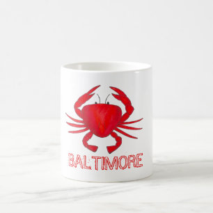 Mug Crabe rouge du Maryland de Baltimore Crabe Plage M