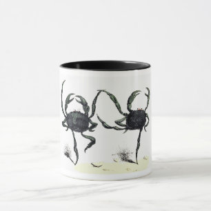 Mug Crabe tango danse joli crabe de plage d'été vintag