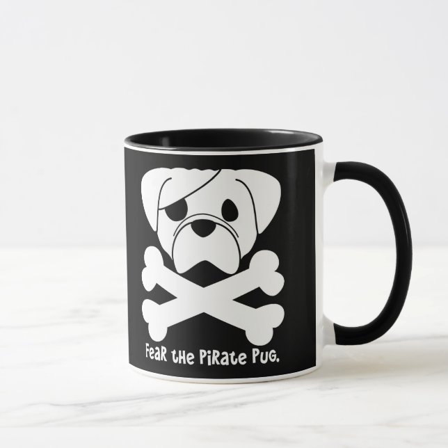 Mug Craignez le carlin de pirate (Droite)