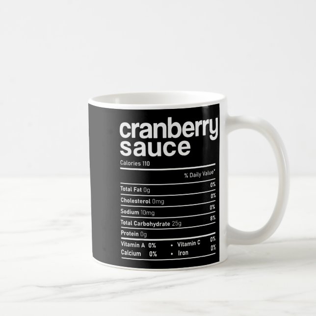 Mug Cranberry Sauce Nutrition Funny Thanksgiving Chris (Droite)