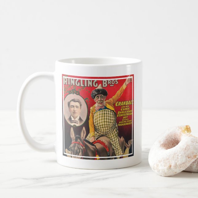 Mug Crandall Le Clown En Train D'Interpréter Sa Mule (Avec donut)