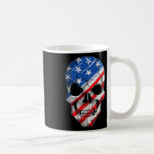Mug Crâne 4 juillet drapeau américain - Fête de l'Indé