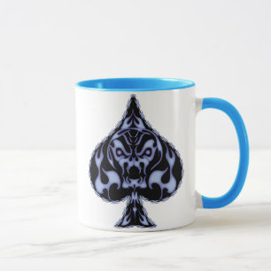 Mug Crâne à pince à flamme bleu