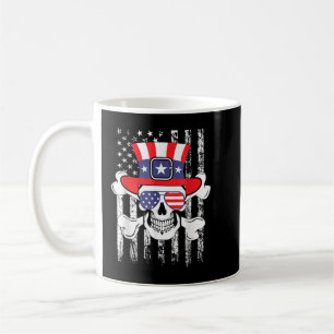 Mug Crâne à sucre 4 Juillet Funny Chemise American Dra