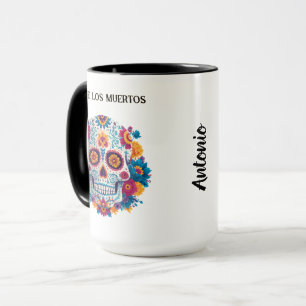 Mug Crâne à sucre coloré Dia de los Muertos