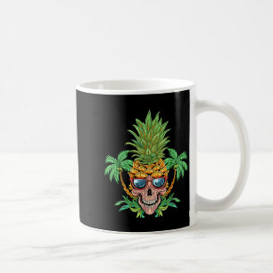 Mug Crâne Ananas Aloha Plages Fleurs Hawaïennes