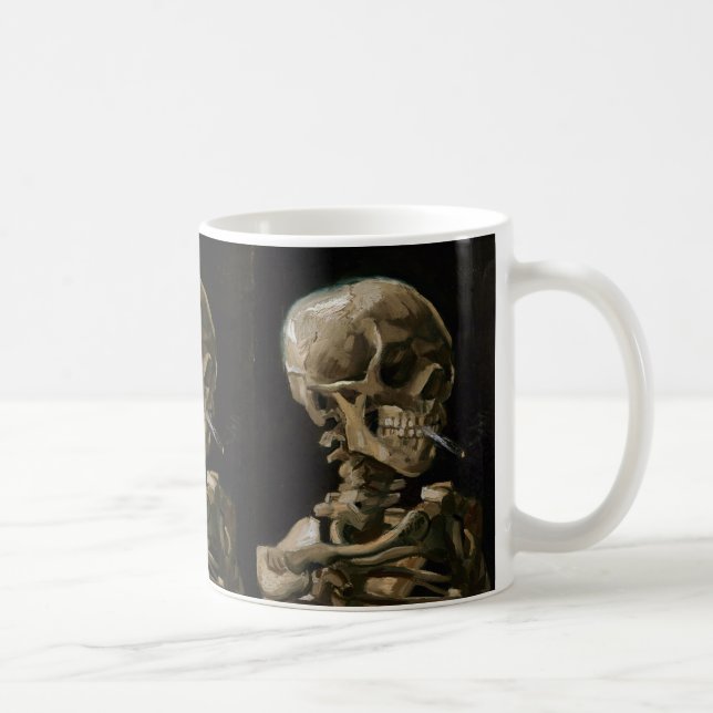 Mug Crâne avec brûler la cigarette Vincent van Gogh Ar (Droite)