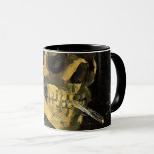 Mug Crâne avec cigarette brûlante par Vincent van Gogh