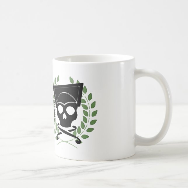 Mug Crâne avec couronne (vert) (Droite)