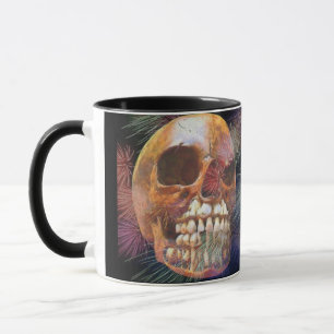 Mug Crâne avec feux d'artifice