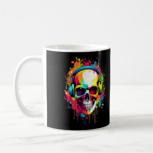 Mug Crâne coloré portant un casque