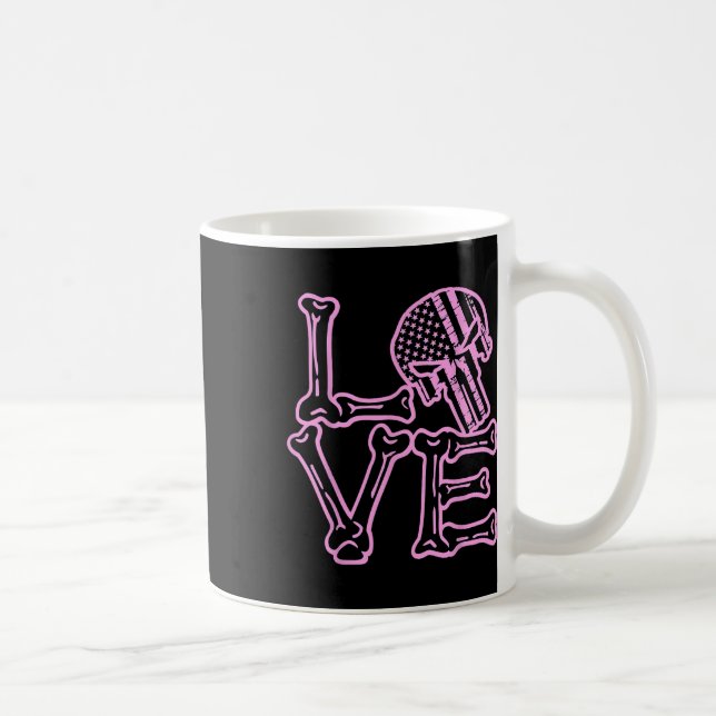 Mug Crâne d'amour d'os de la Saint-Valentin Graphique  (Droite)