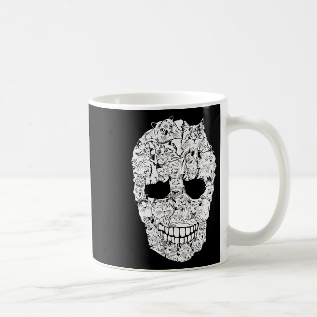 Mug Crâne de chat Kitty Skeleton Costume d'Halloween S (Droite)