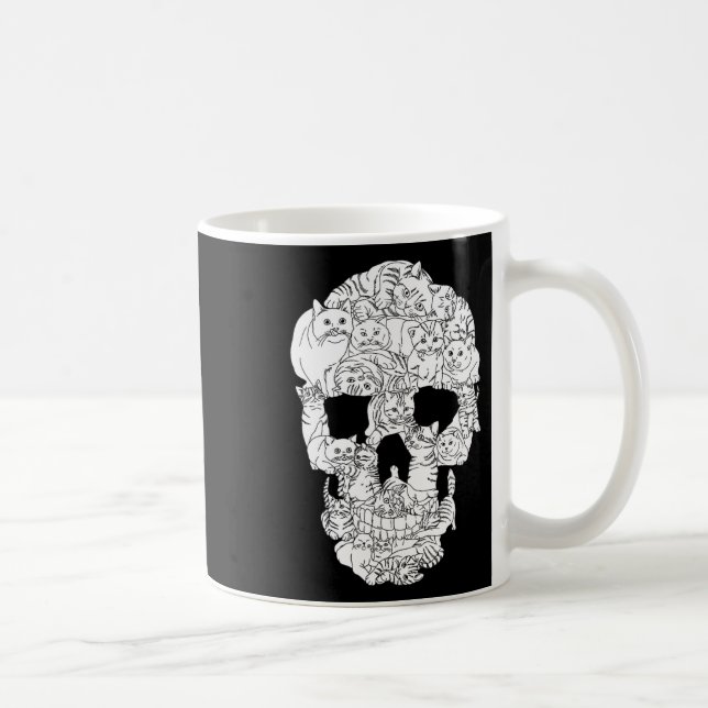 Mug Crâne de chat Kitty Skeleton Halloween Goth Punk E (Droite)