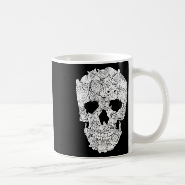 Mug Crâne de chat - Kitty Skeleton Idée de costume d'H (Droite)