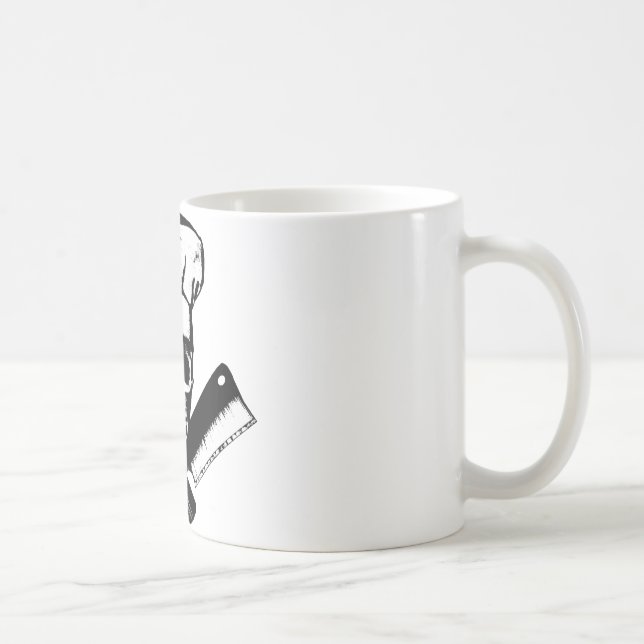 Mug Crâne de chef (B&W) (Droite)
