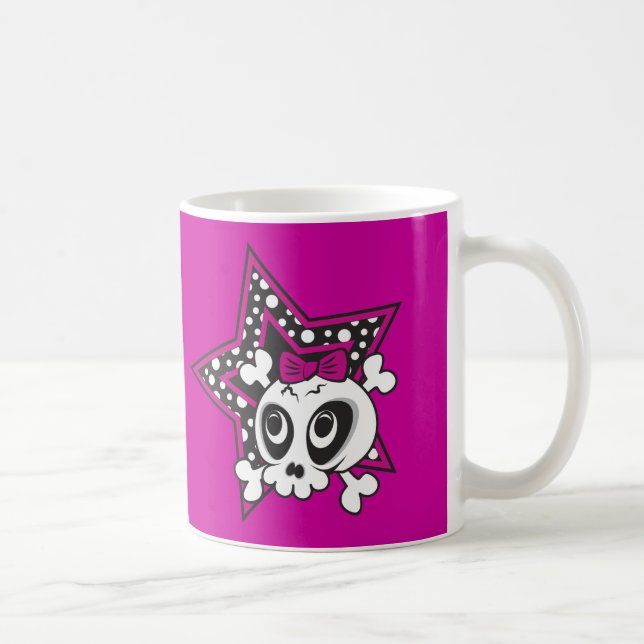 Mug Crâne de fille Emo (Droite)