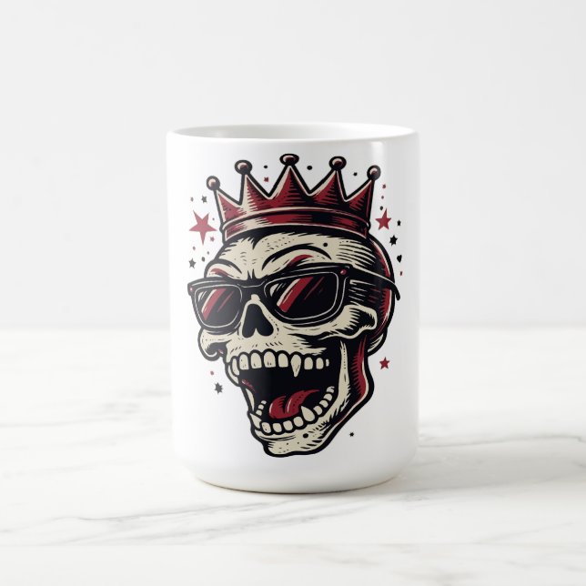 Mug Crâne de King Rockstar avec Lunettes de Soleil (Centre)