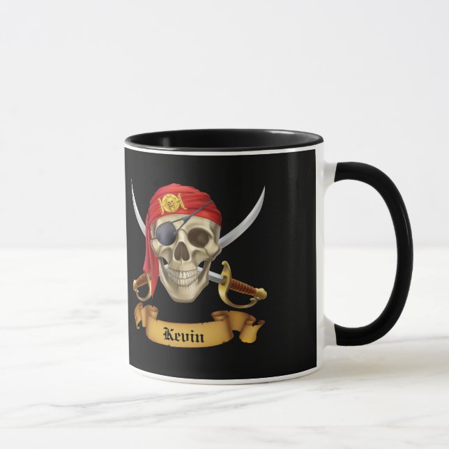 Mug Crâne de pirate et épées (Droite)