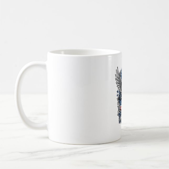 Mug Crâne de serpent patriotique Liberté Bête Hybride  (Gauche)