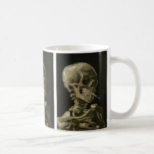 Mug Crâne de squelette avec cigarette allumée, Van Gog