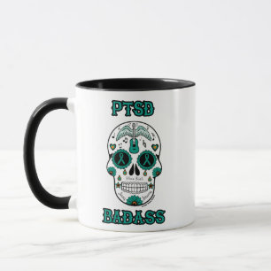 Mug Crâne de sucre/Badass...PTSD