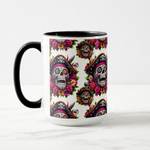 Mug Crâne de sucre - Crâne de jument de pirate (blanc)