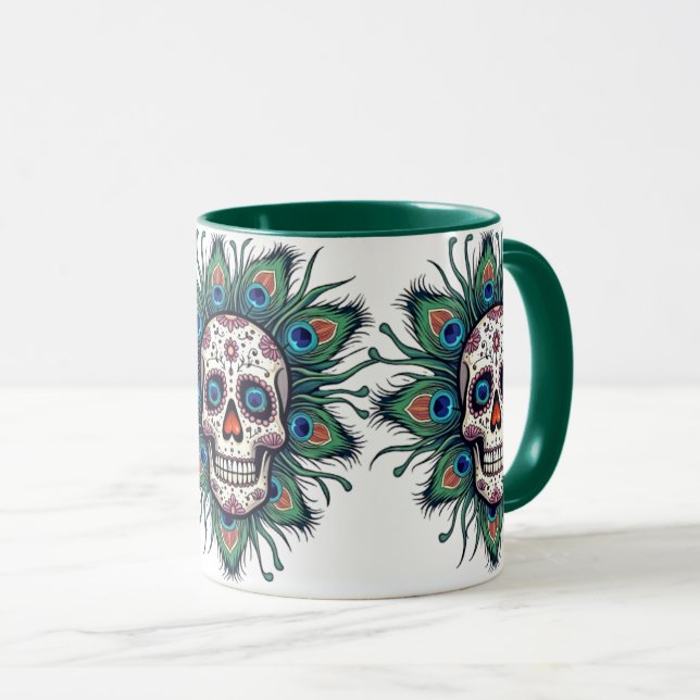 Mug Crâne de sucre de paon (Devant droit)