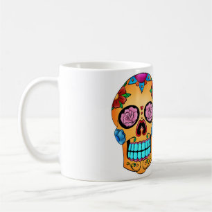 Mug Crâne de sucre de tatouage - jour des morts,
