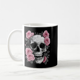 Mug Crâne de sucre floral Rose Fleur d'anniversaire Sq