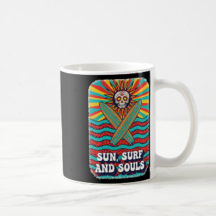 Mug Crâne de Sucre Soleil Psychédélique Rétro Surf Vag