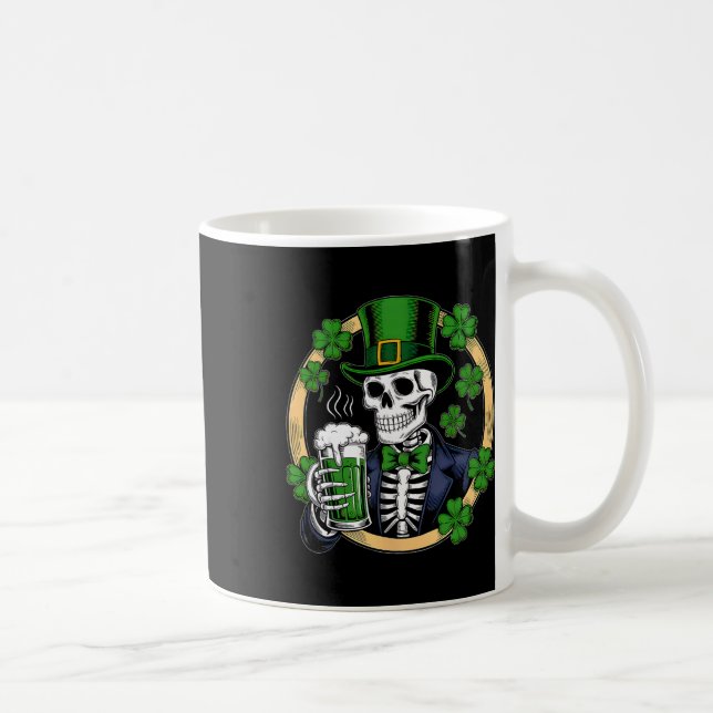 Mug Crâne de Sucre St Patrick Hommes Femmes Drôle de B (Droite)