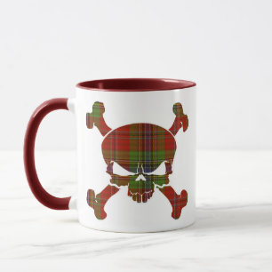 Mug Crâne de tartan de MacLean aucune bannière