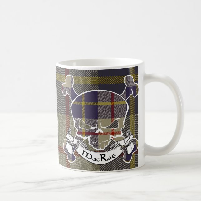 Mug Crâne de tartan de MacRae (Droite)