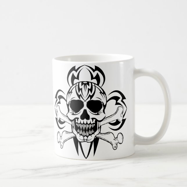 Mug Crâne de tatouage tribal (Droite)