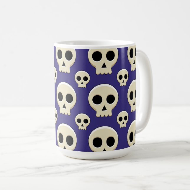 Mug Crâne déplaisant Cute Kawaii Goth (Devant droit)