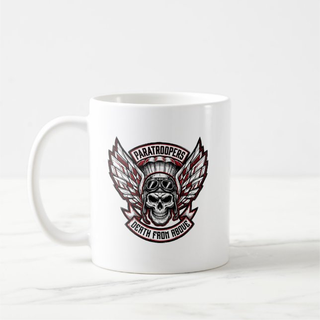Mug Crâne et ailes aéroportées des parachutistes (Gauche)