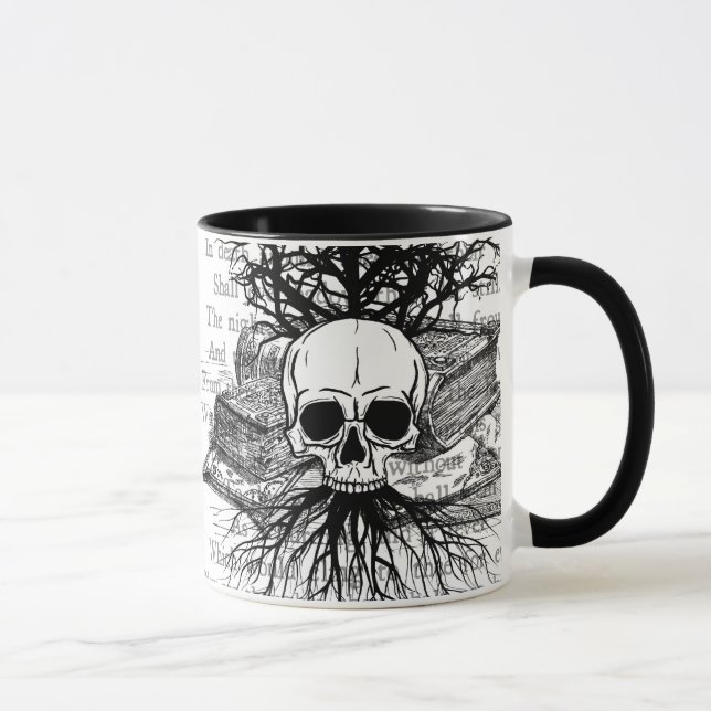 Mug Crâne et livres (Droite)