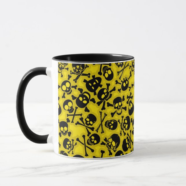 Mug Crâne et motif d'os croisés (Gauche)