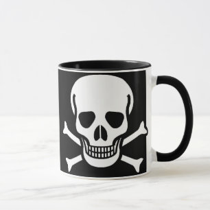 Mug Crâne et noir d'os croisés