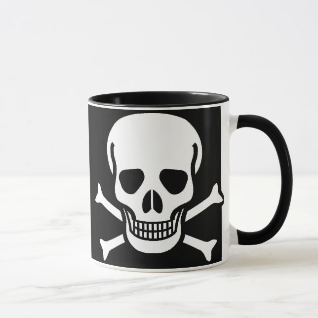 Mug Crâne et noir d'os croisés (Droite)