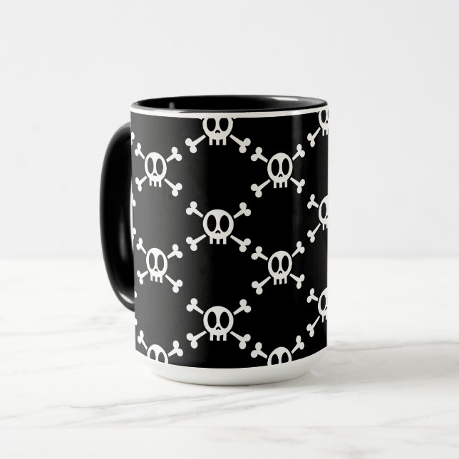 Mug Crâne et os croisés (Devant gauche)