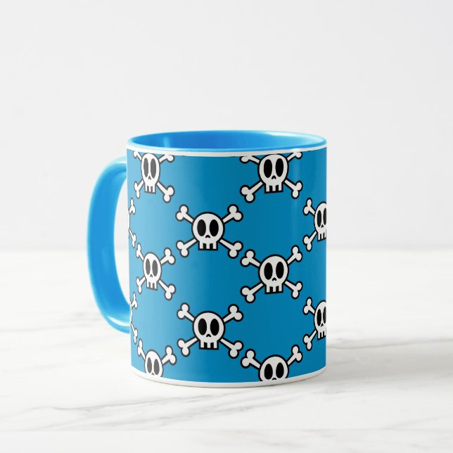 Mug Crâne et os croisés (Devant gauche)