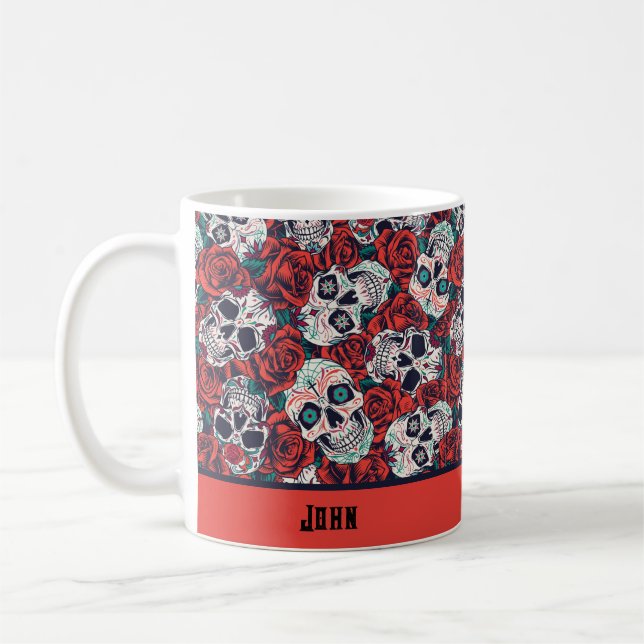 Mug Crâne et Rose (Gauche)