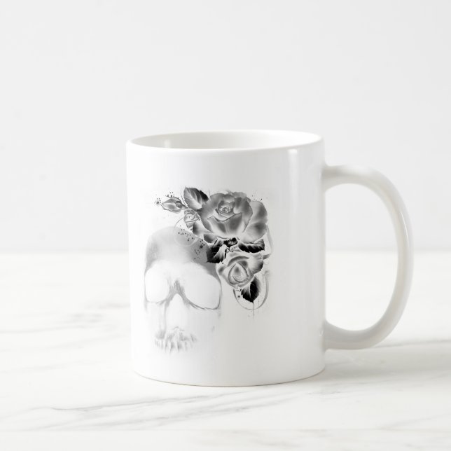 Mug Crâne et roses (Droite)