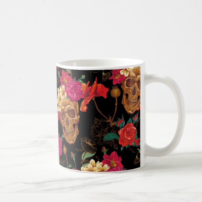 Mug crâne floral (Droite)